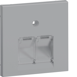 Hager GZUAE2ALAN Plaque centrale 55 UAE 2 gangs, aluminium