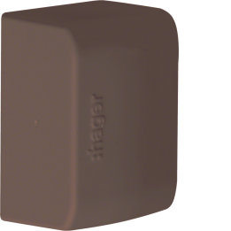 Hager ATA163068014 Embout pour goulotte ATEHA, 16x30 mm, marron