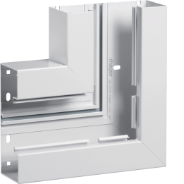 Hager BRA6517059016 Angle plat pour goulotte de câbles 68x170mm avec couvercle 80mm