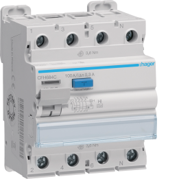 Hager CFA684C RCCB 3P+N 100A 300mA Type A Selective (S)