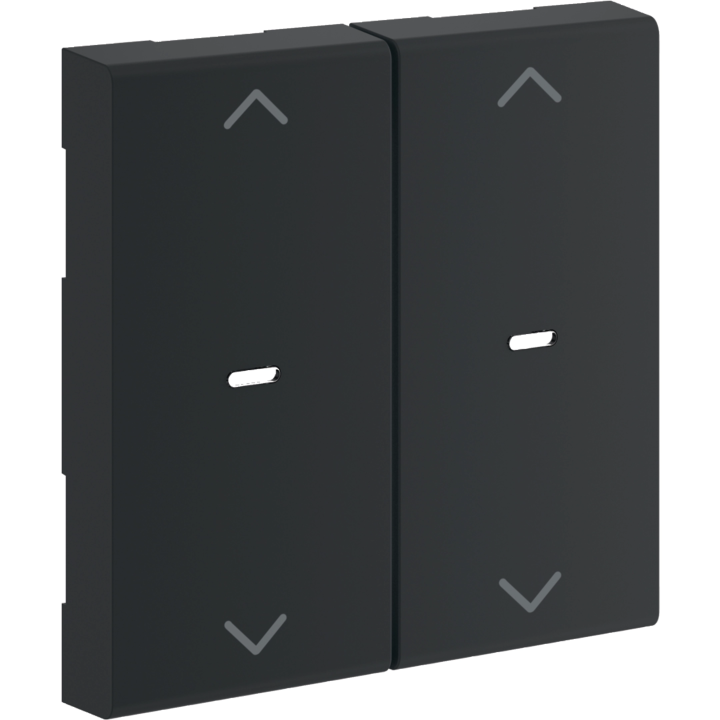 Hager GW2AC9011 Module à bouton-poussoir à bascule à 2 boutons avec flèches, KNX