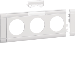 Hager GB080319016 Plaque frontale, couvercle de prise triple 80 LF tw