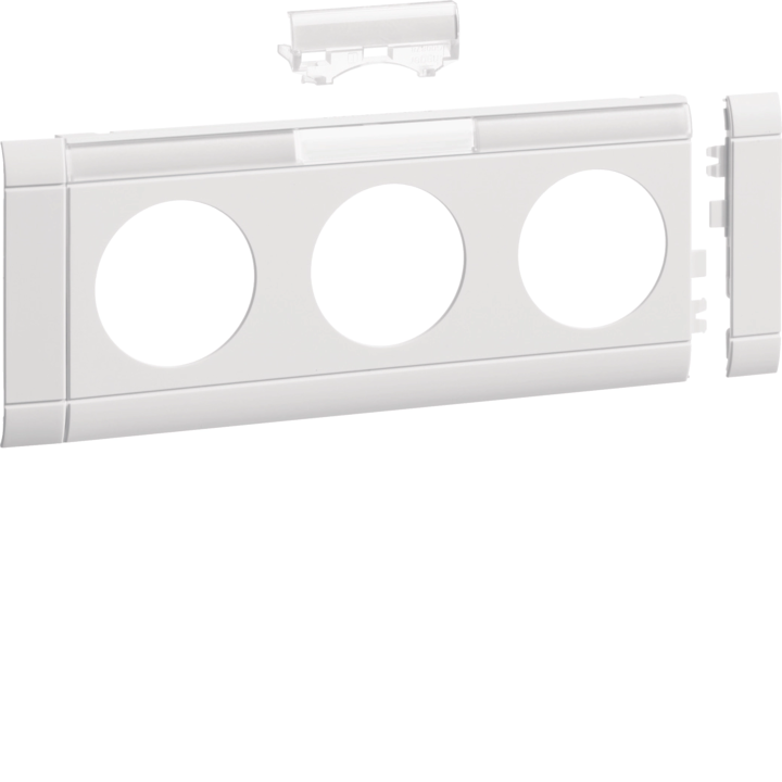 Hager GB080319016 Plaque frontale, couvercle de prise triple 80 LF tw