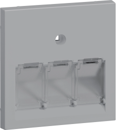 Hager GZUAE3ALAN Plaque centrale 55 UAE 3 postes, alu