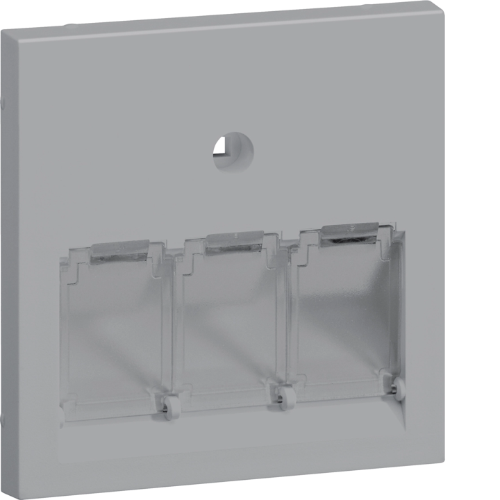 Hager GZUAE3ALAN Plaque centrale 55 UAE 3 postes, alu