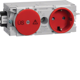 Hager GS12003020 Prise intelligente avec protection contre les surtensions, profil C, rouge