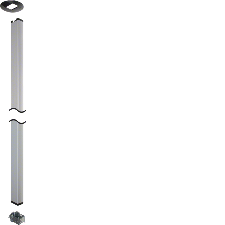 Hager DAK803400ELN DA200 Raccord de serrage 3400 mm, aluminium anodisé