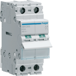 Hager SBN263 2P 63A Main Switch / Isolator