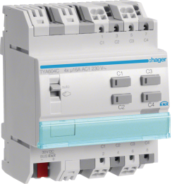 Hager TYA604C KNX Switch Actuator 4x 16A/230V~