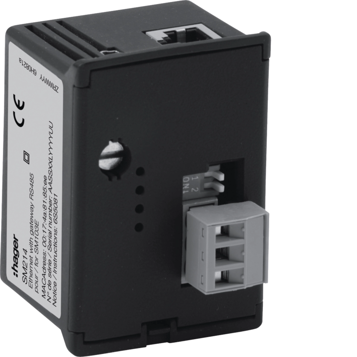 Hager SM214 KNX Gateway Ethernet + RS-485 Modbus