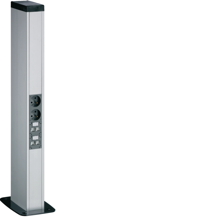 Hager DAP245700ELN PacPost Chemin de Câbles Double 650 mm Aluminium Anodisé