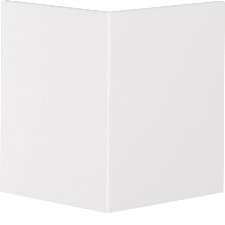 Hager R89299010 Couvercle d'angle externe pour goulotte BR70100, blanc pur