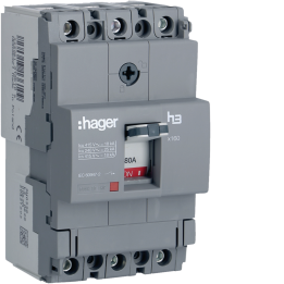 Hager HDA080L MCCB X160 3P 18kA 80A