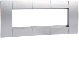 Hager GT453ALU Boîte de Prise 3-Gang 45x45mm Aluminium Argent