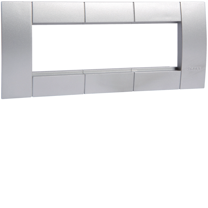 Hager GT453ALU Boîte de Prise 3-Gang 45x45mm Aluminium Argent