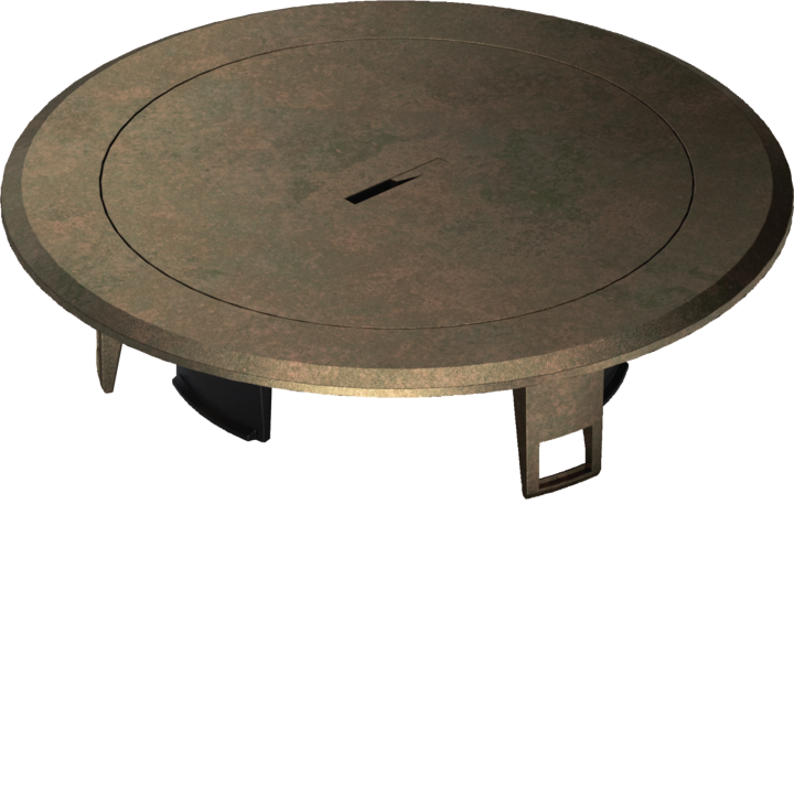 Hager BSR02MTM Cache-tube métallique pour BSR02 avec revêtement en laiton