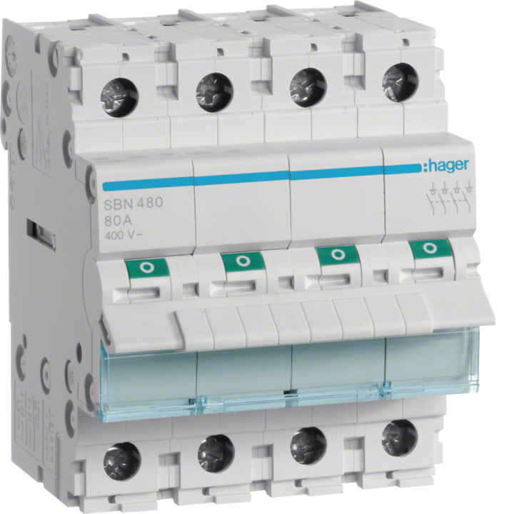Hager SBN480 4P 80A Interruptor Seccionador