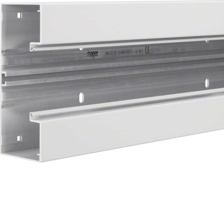 Hager BRAP6517019016 Base de goulotte en aluminium 65x170mm blanc signalisation