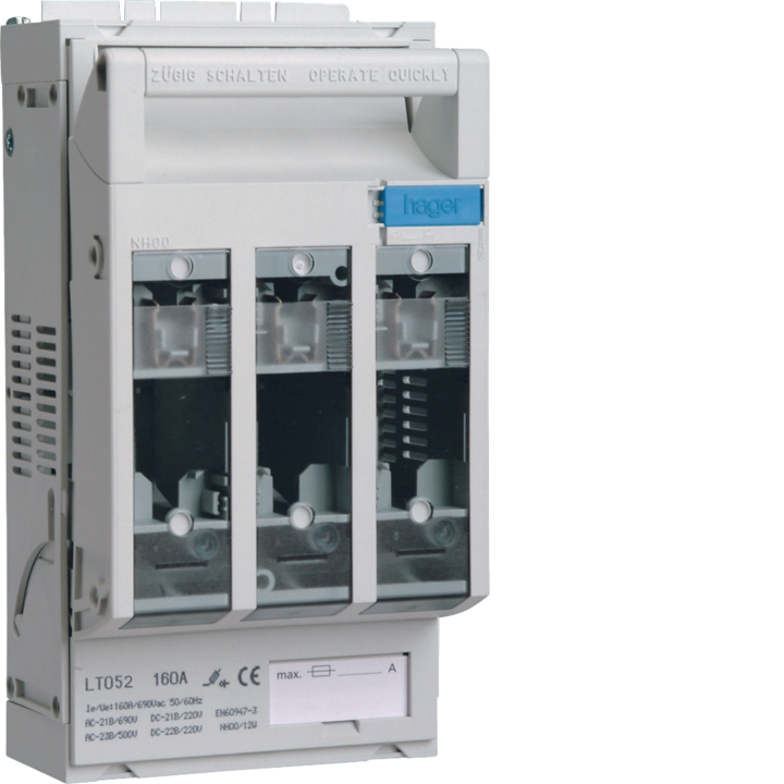 Hager LT052 Fuse-Switch-Disconnector, Size 00, DIN M8
