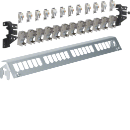 Hager FZ24MM Patch Panel, 24x + 12 Modules