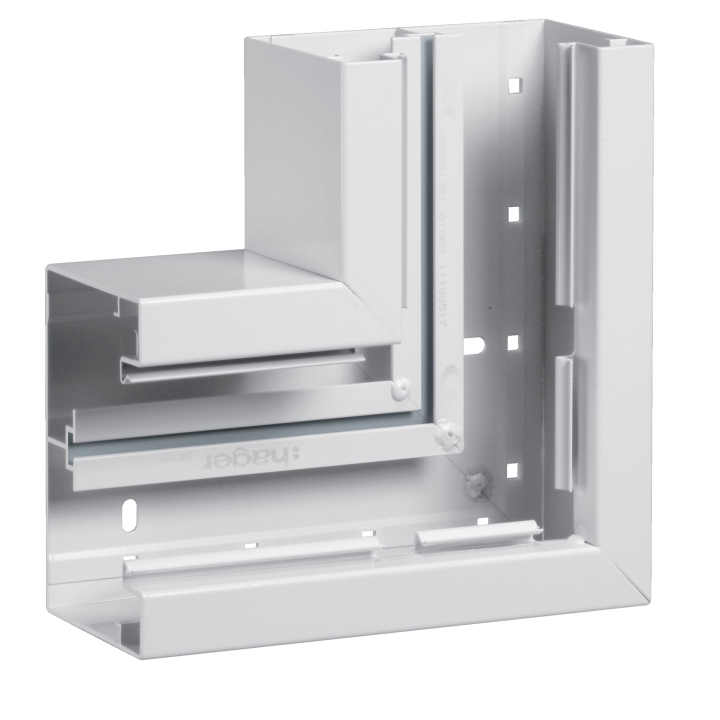 Hager BRA8513059016 Angle Plat 85x130mm Couvercle 80mm Blanc