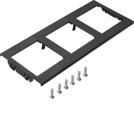 Hager GTMBV04T3 Plaque de recouvrement pour appareils à anneau en S à 3 voies