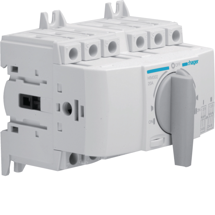 Hager HIM302 Modular Change-over Switch 3x20A