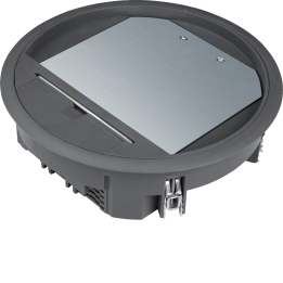 Hager VR06129005 Unité d'alimentation de goulotte de sol, profondeur 12 mm