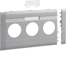 Hager BRH 100 LF lg Prise à 3 prises pour plaque frontale, blanc