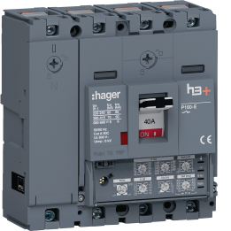 Hager HES041JC MCCB H3+ P160 LSI 4x40A 70kA