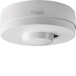 Hager EE883 High-Frequency Motion Sensor 360° Ceiling Mount, White