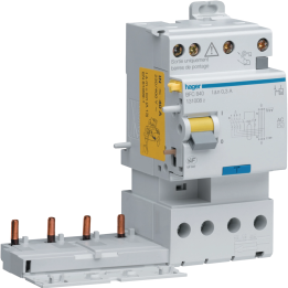 Hager BDC840 Add-on Block 4P 40A 30mA AC