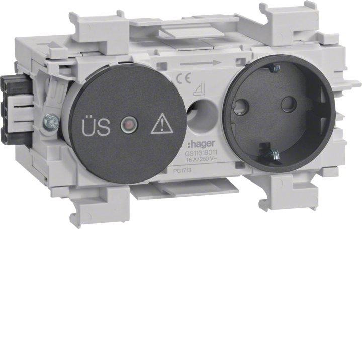 Hager GS12019011 Prise intelligente avec protection contre les surtensions, compatible Wago