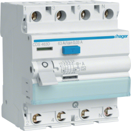 Hager CDS463D RCCB 4P 63A 30mA Type A