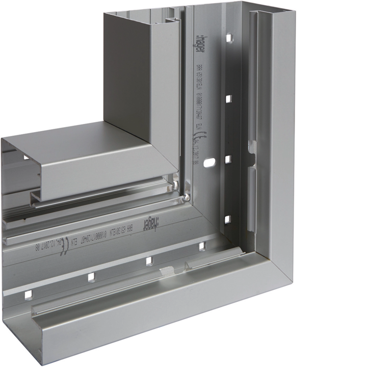 Hager BRA651305ELN Goulotte de Câble à Coin Plat 65x130mm Gris