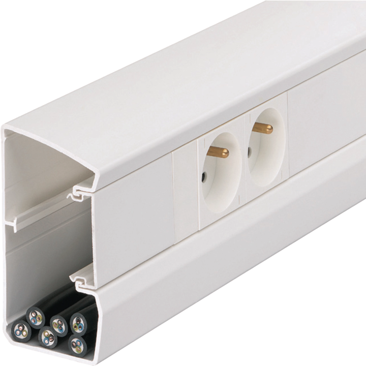 Hager GBD5010009016 Goulotte de Câbles 50x100mm Blanc