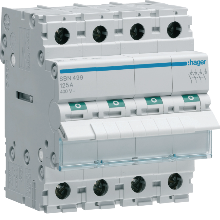 Hager SBN499 4P 125A Interruptor Seccionador