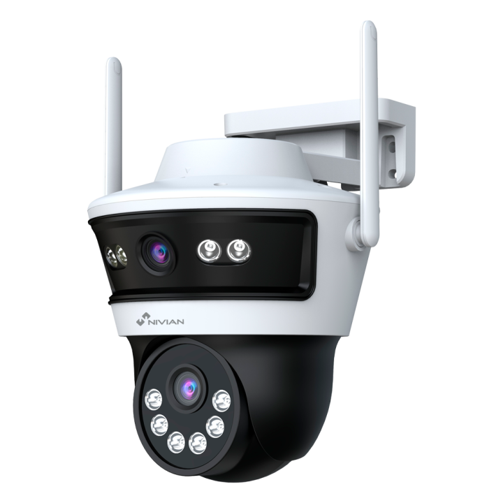 NIVIAN RETAIL NV-MOTOCAM30DUAL-W6 Cámara IP PTZ de 3MP con Wi-Fi, PoE, ONVIF, IP66, IR 20m