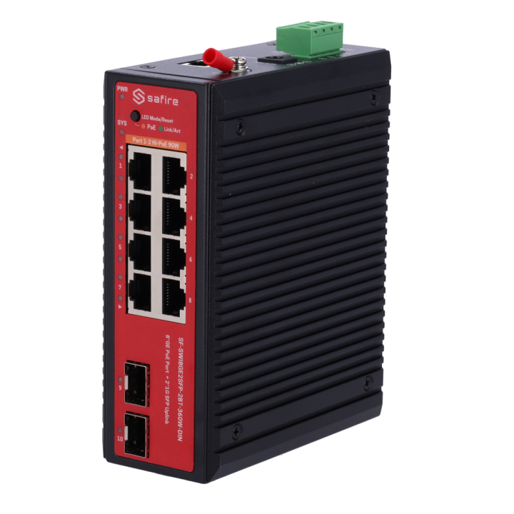 MARCA BLANCA SF-SWI8GE2SFP-2BT-360W-DIN Managed PoE++ Switch