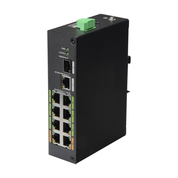 X-SECURITY XS-SW1008EPOE-120-DIN 5-Port Gigabit PoE+ Switch, 120W, DIN Rail
