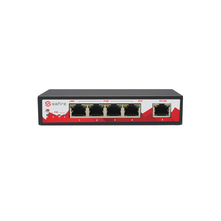 SW0504POE-GIGA-65W Managed Gigabit PoE+ Switch 5-Port (4 PoE) 65W