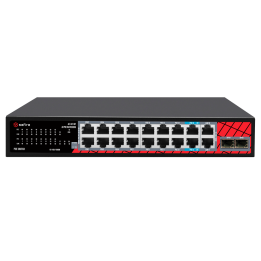 SAFIRE SF-SW2016HIPOE-GMF-240 Managed Gigabit PoE Switch with 21 Ports and Wi-Fi Throughput