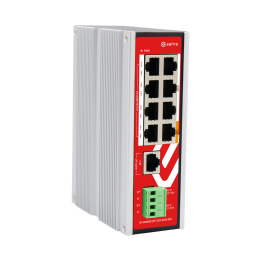 SAFIRE SF-SWI8FE1FE-1BT-80W-DIN Switch PoE 8 porte 80W