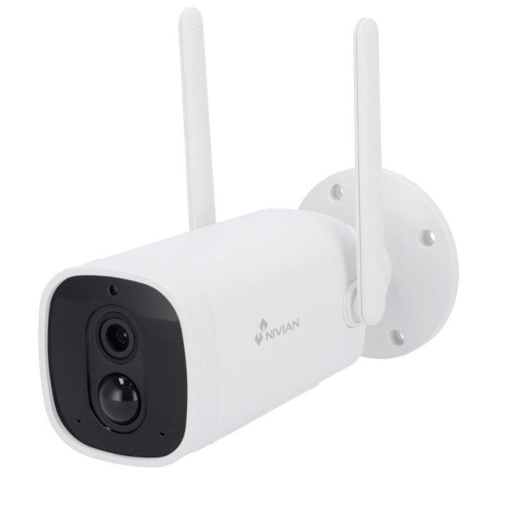 NIVIAN RETAIL NVS-IPC-06-BAT Cámara IP PTZ 2MP 1080p Wi-Fi PoE IP65 Domo de velocidad para exteriores con visión nocturna y ranu