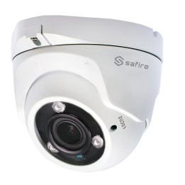 Cámara domo SAFIRE SF-T957V-3KE IP PTZ de 5 MP con lente varifocal de 2,7-13,5 mm, IR de 40 m, IP66, PoE