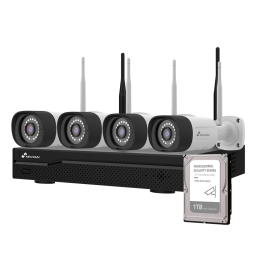 NIVIAN RETAIL NV-KIT1030W6-4CAM-1TB 4-Channel NVR Kit with 4 Cameras and 1TB HDD