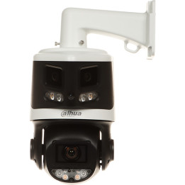 Dahua SDT3E410-8P-MB-A-PV1 Cámara panorámica y PTZ de red Starlight TiOC de 8MP+4MP 10x, IP66, iluminación dual