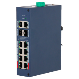 X-SECURITY XS-SWI1208HIPOE-MGF-110-DIN Managed Gigabit PoE Switch, 11 Ports, DIN Rail