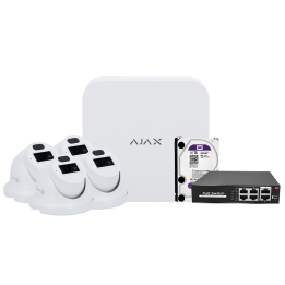MARCA BLANCA AJ-NVRKIT108T-2 Wi-Fi NVR Kit with 2MP Turret Cameras