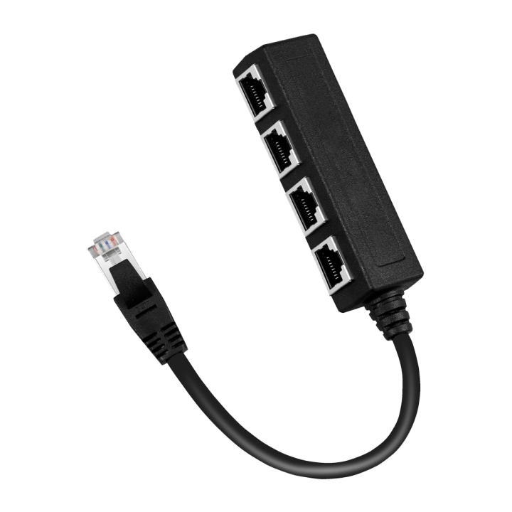 MARCA BLANCA RJ45-SPLIT-4P Divisor RJ45 4 Puertos Compatible PoE